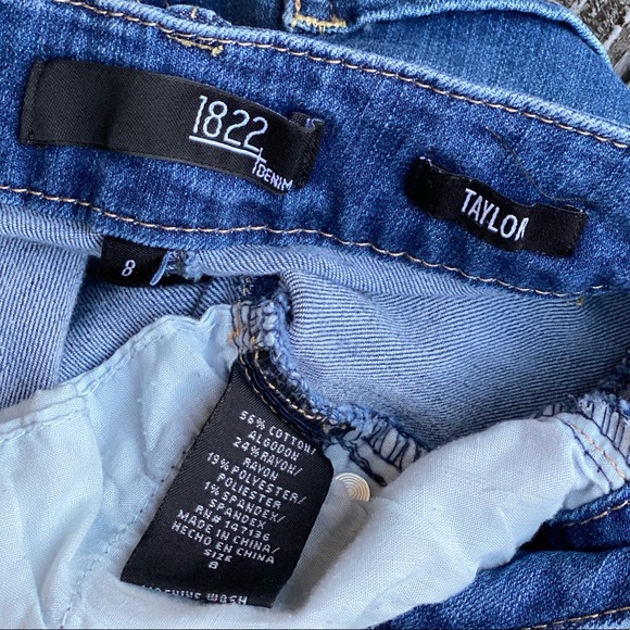 Distressed Denim Mid Waist Cropped Skinny Jeans - Picture 5 of 5